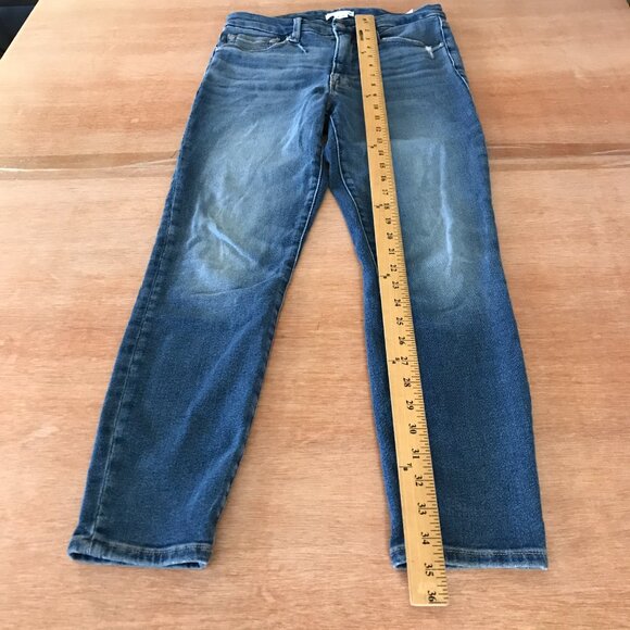 Good American Good Waist Split Pocket Skinny Jeans Women 8/26 Blue High Rise - Picture 4 of 12